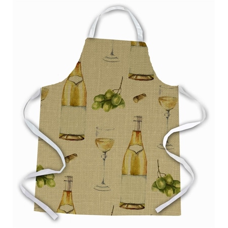 Carolines Treasures White Wine on Linen Apron BB5194APRON
